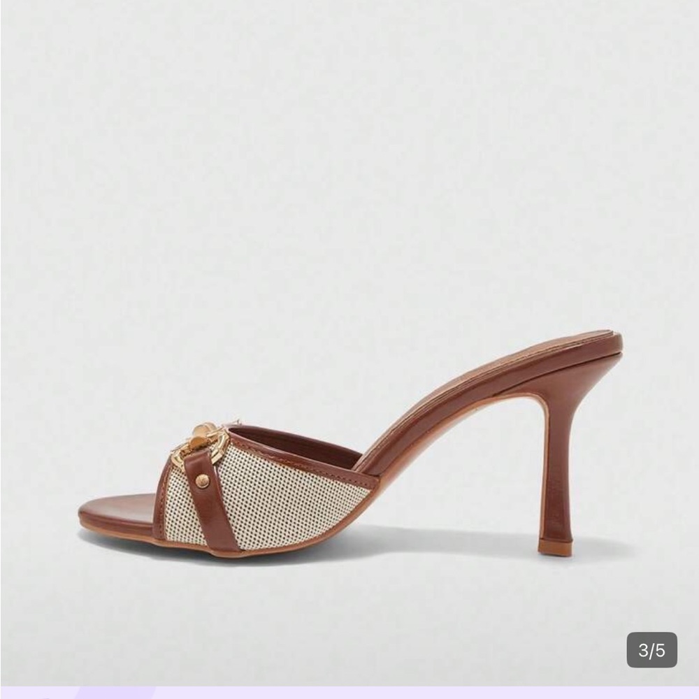 Elegant Brown Women's Heels - Picture 3 of 6
